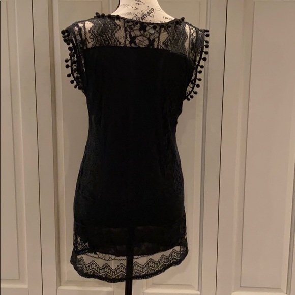 JESSIC Summer Sexy Black Lace Shift dress Size M - Picture 3 of 4